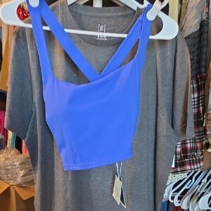 Halara Padded Women's Blue Crop Top